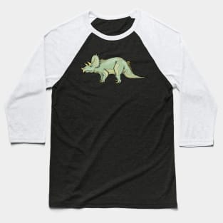 Triceratops Trike Dinosaur Cartoon Character Graphic Jurassic Baseball T-Shirt